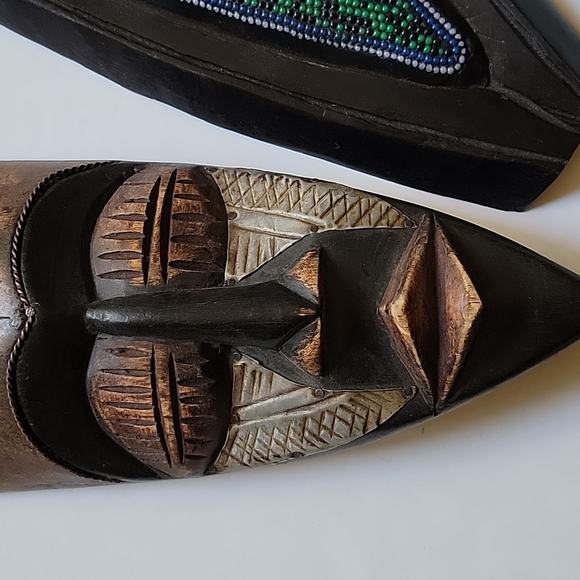 African wooden masks | hand crafted in Ghana | set of 2 - Picture 2 of 5